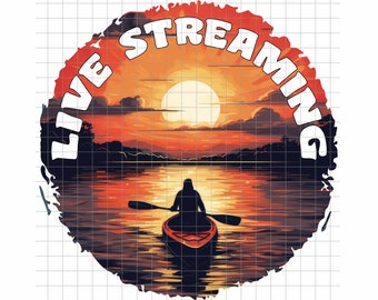 Live Stream, Kayak, Float Trip, PNG Sublimationsdesign, INSTANT DOWNLOAD
