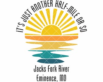 Jacks Fork River PNG: Eminence, MO - Floating Kayaking Design (Digital Download)