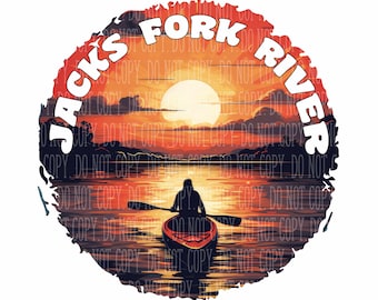 Jacks Fork River, Kayak, Float Trip, PNG Sublimationsdesign, SOFORTIGER DOWNLOAD