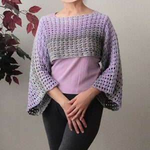 PATTERN Crochet Shrug, Crochet Mesh Sleeves, Crochet Sleeves, Crochet Bolero. A bit more coverage. EASY for crochet beginner.
