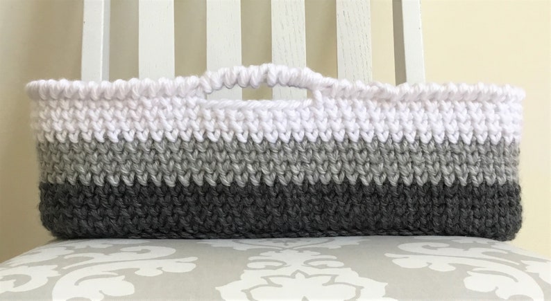 Crochet Basket Crochet rectangle basket with handles PATTERN Crochet waistcoat basket Crochet Teacher gift Crochet housewarming gift