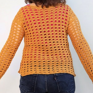 Crochet Mesh Top for women PATTERN. Crochet open weave top. Easy crochet for beginners. Crochet mesh stitch sweater. Crochet lightweight top image 3