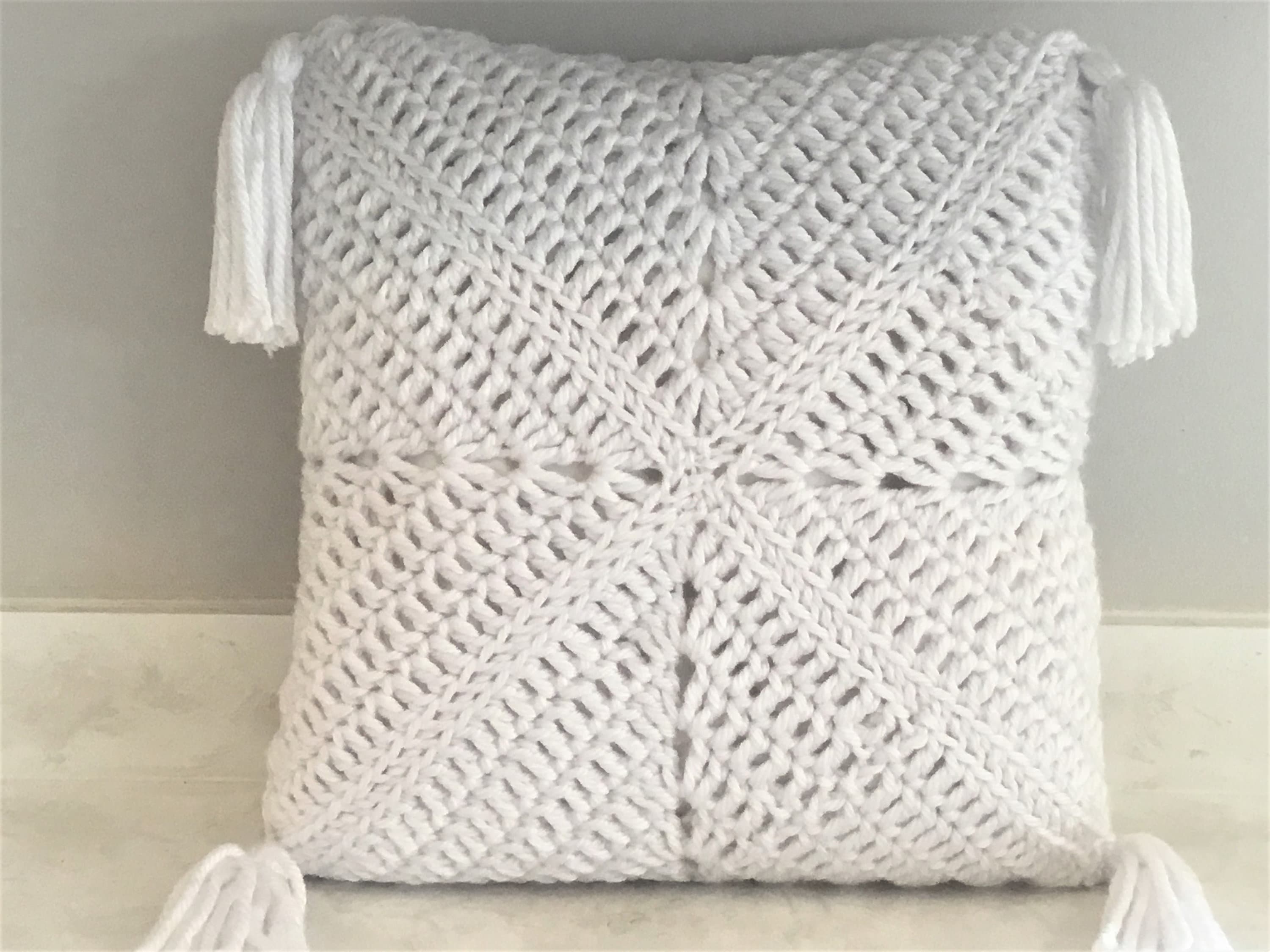 granny square pillow case