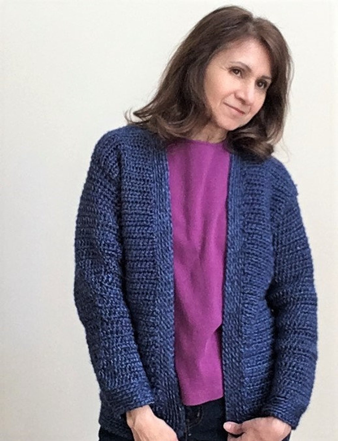 Crochet PATTERN for CLASSIC Crochet CARDIGAN for Women. Uses - Etsy