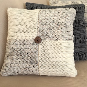 Crochet pillow cover PATTERN, Crochet Farmhouse decor, Crochet Sofa Pillow, Crochet Cushion Cover. Crochet housewarming gift