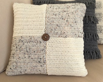 Crochet pillow cover PATTERN, Crochet Farmhouse decor, Crochet Sofa Pillow, Crochet Cushion Cover. Crochet housewarming gift