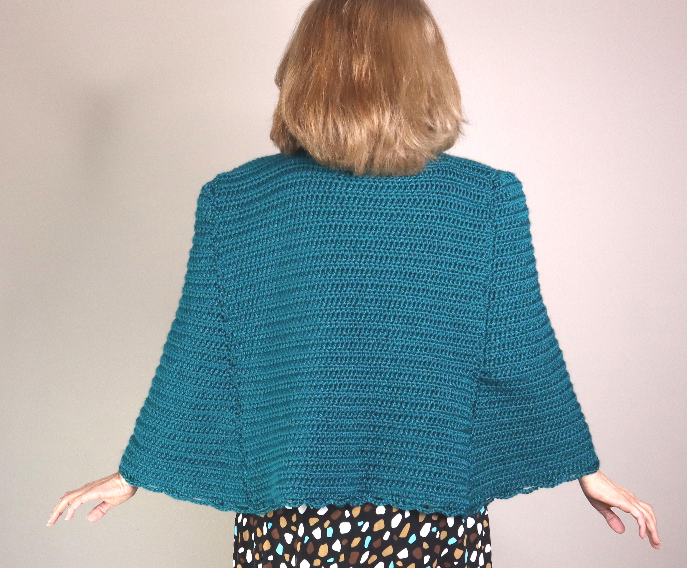 Crochet CAPE PATTERN Using a Design Combination of a Crochet CARDIGAN ...