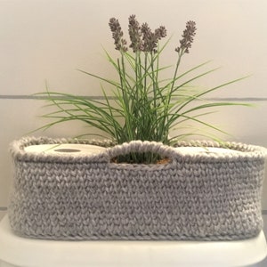 Crochet rectangle basket with handles PATTERN, Crochet Housewarming gift, crochet teacher gift, Crochet for Bathroom, Crochet basket