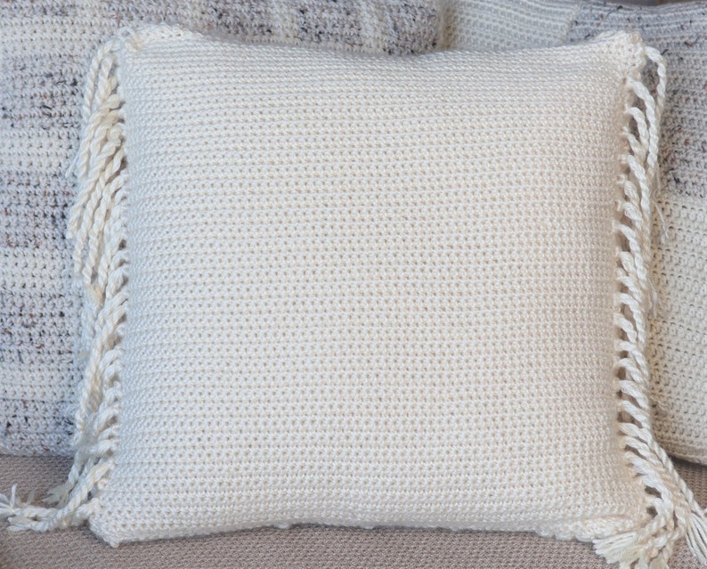 Crochet BOHO Pillow Cover PATTERN. Farmhouse Crochet. Etsy