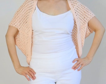 Peach Shrug - Etsy UK