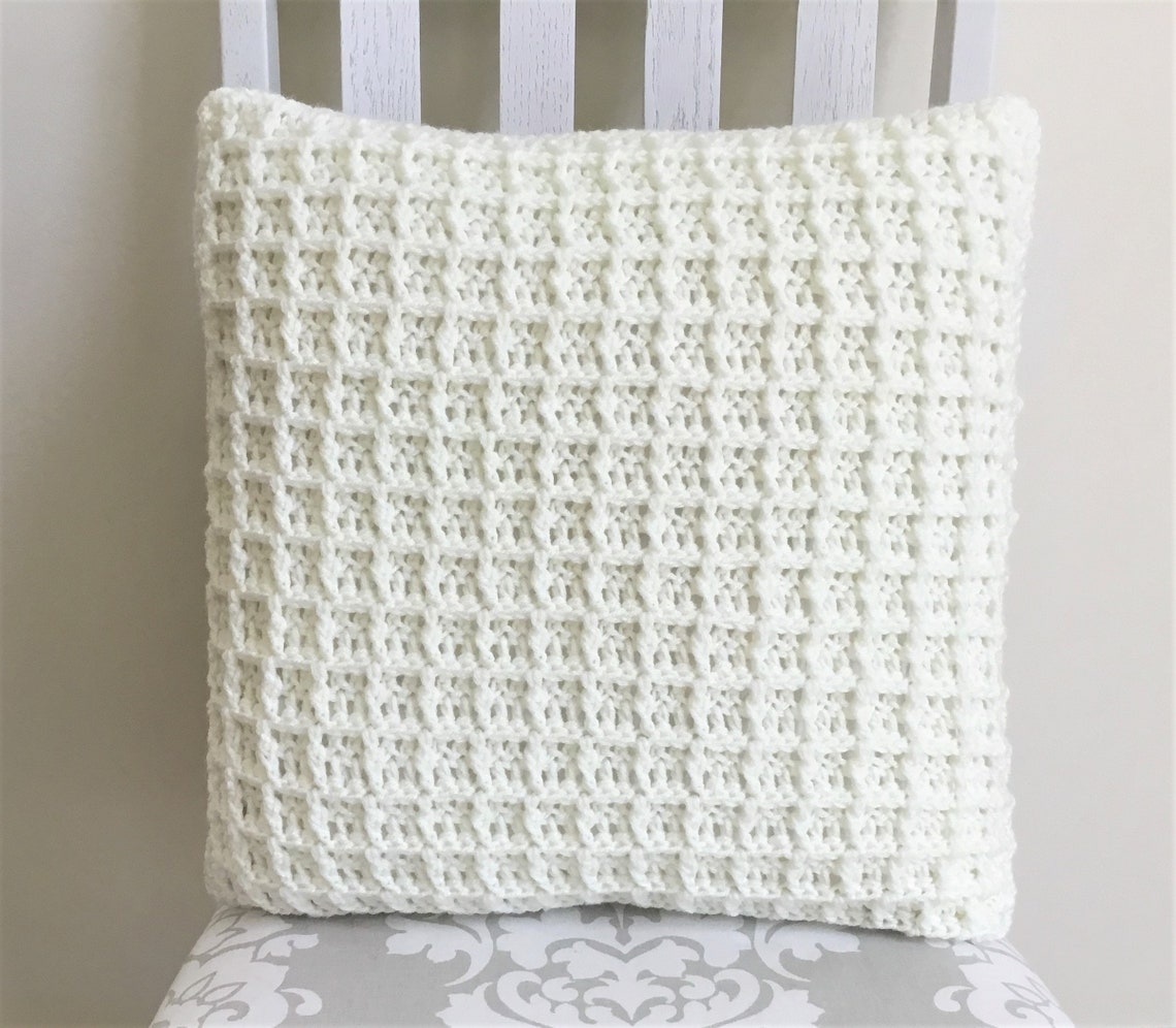 Crochet Waffle Pillow Cover PATTERN. Easy Crochet Pattern Etsy