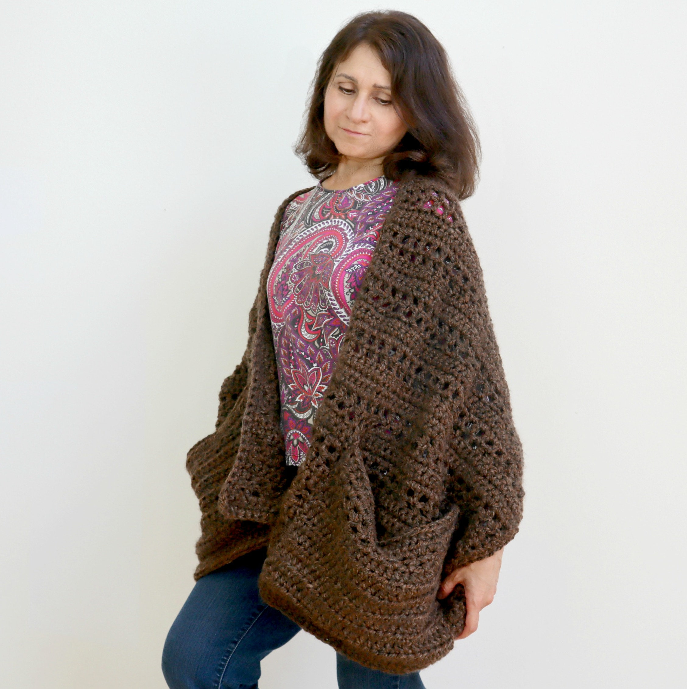 Crochet Pocket Shawl PATTERN pocket shawl for crochet Etsy