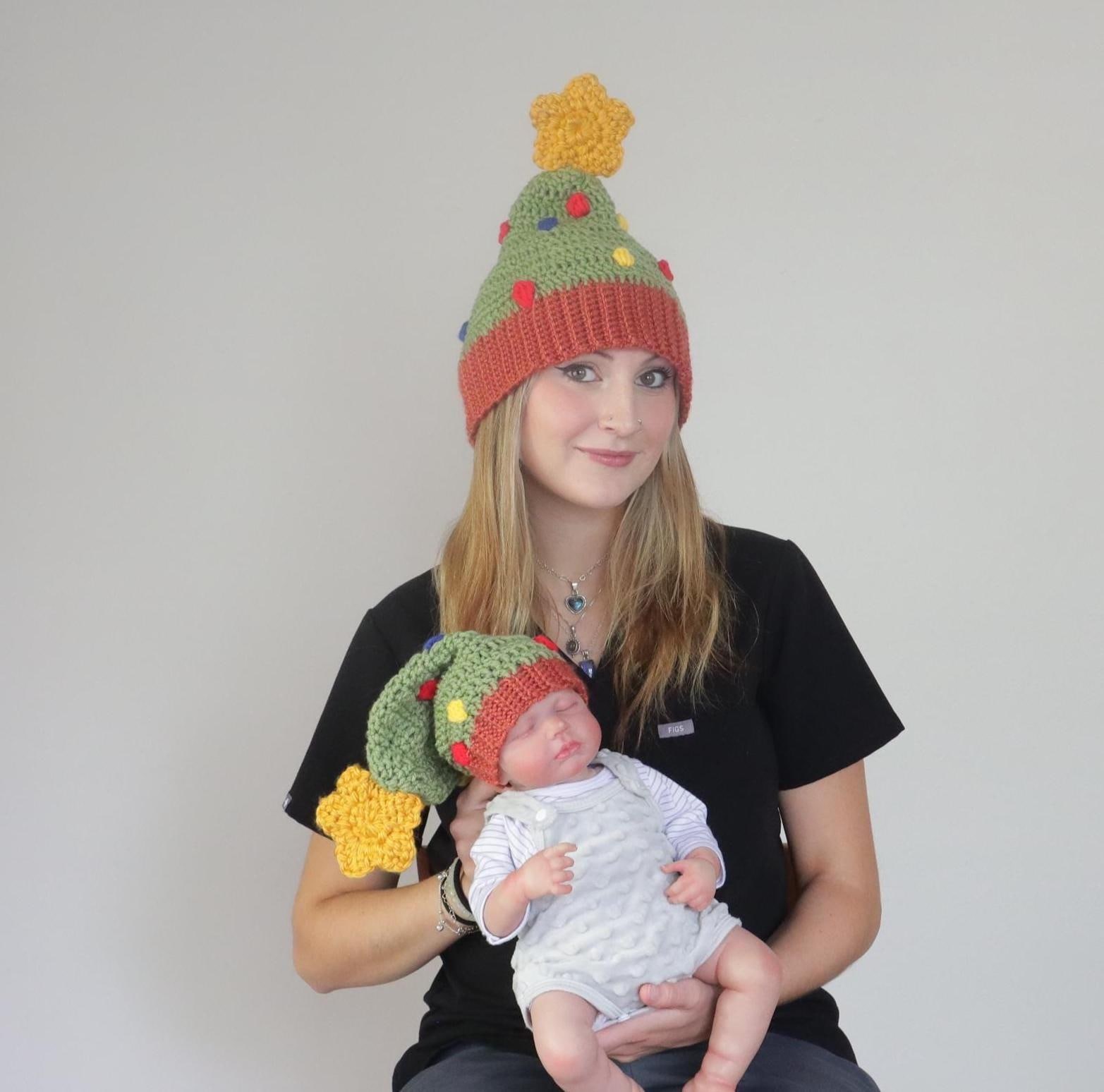 14 Christmas Tree Hat Crochet Patterns for Festive Holiday Makes 8 Crochet Christmas Hat Pattern. Babies through Adult.