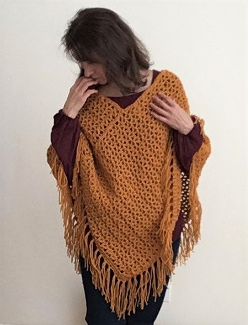 Crochet poncho pattern for women. Fast easy crochet poncho. Etsy