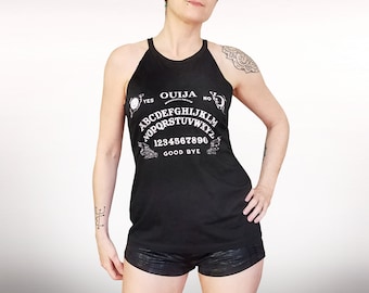 Quija Witchboard Racerback Tank top T-Rücken schwarz tanktop Damen punk cyberpunk steampunk gothic glam rock extravagant streetwear