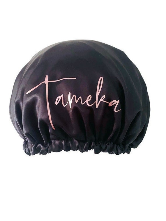 Personalised Shower Cap Luxury Satin 