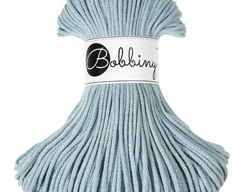 Bobbiny Braided Cord, premium 5mm cord, macrame supplies, recycled cotton, Bobbiny macrame cord