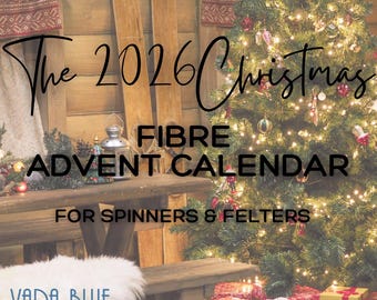 Fibre Christmas Advent Calendar for spinning and felting