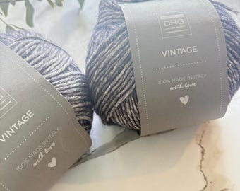 Black and White wool yarn. DHG Vintage yarn, alpaca, merino, cotton and nylon yarn