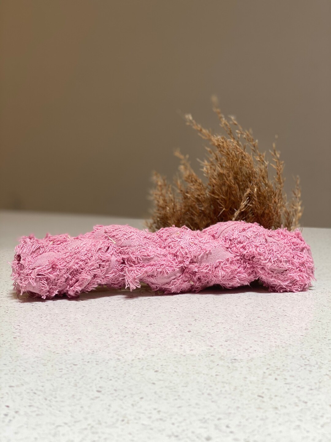 Pink Recycled Cotton Frizz Yarn Cotton Fuzz Cotton Fizz Etsy