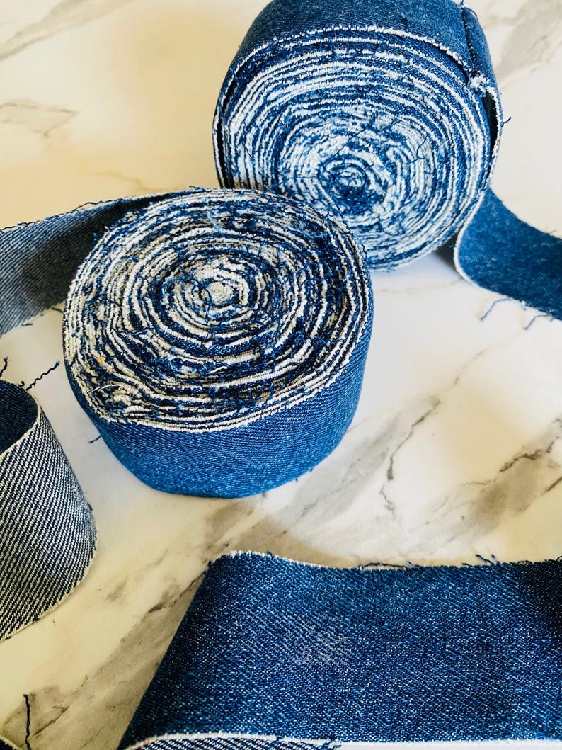 Recycled Denim Ribbon - Etsy