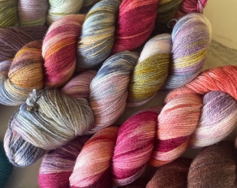 Hand Dyed Merino Yarn, 4ply wool yarn