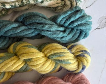 Chunky Felted Wool Yarn, 100g felted rope