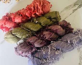 Beaded Acrylic Hand Spun Yarn