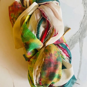 Christmas Fibre Cloud | yarn and fibre bundles, weaving yarn, gift wrapping ribbons, weaving supplies.