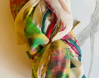 Christmas Fibre Cloud | yarn and fibre bundles, weaving yarn, gift wrapping ribbons, weaving supplies.
