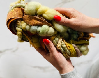 Prairie Fibre Cloud | yarn and fibre bundles, weaving yarn, gift wrapping ribbons, weaving supplies.