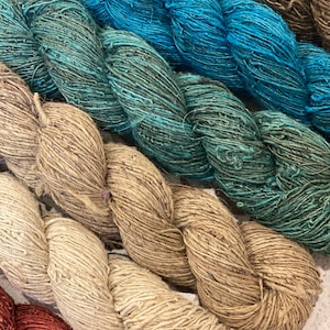 Hand Spun, Hand Dyed Nettle Yarn, 100% natural nettle yarn for crotchet, weaving and knitting