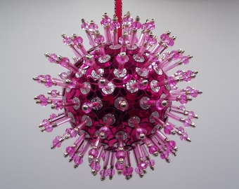 Bubble Gum Pink Sequin Starburst Ornament