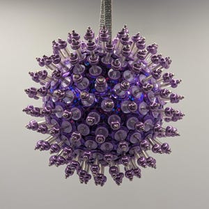 Two Tone Purple Bubble Burst Sequin Ornament