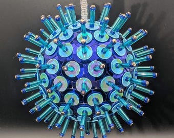 Violet en lichtblauw Starburst-ornament