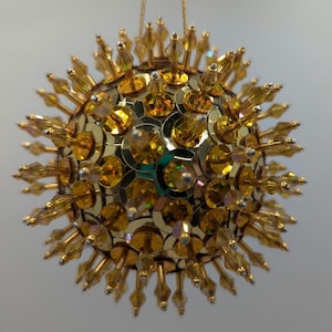 Two Tone Gold Prism Sequin Ornament