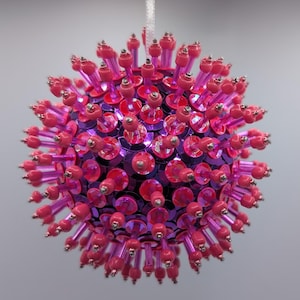 Purple & Hot Pink Bubble Burst Sequin Ornament