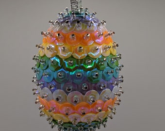Rainbow Easter Egg Ornament