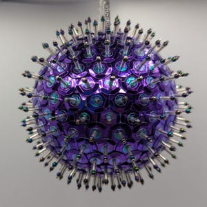 Grape Purple Burst Sequin Ornament