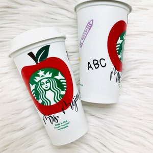  Personalized Authentic SB 16 oz Reusable Coffee Cup Grande Hot  Cup with Custom Name and Lids/Sleeves. : Handmade Products