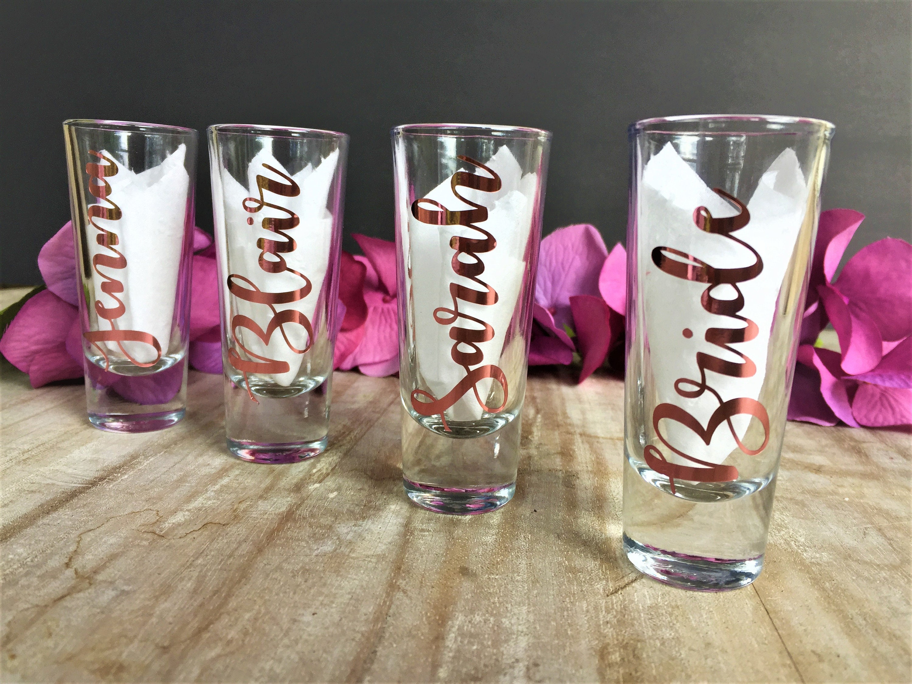 Personalized Stainless Steel Shot Glass (Each) - Custom Engraved Silver  Barware Drinking Cups - Anniversary, Birthday, Bachelor Party Favors