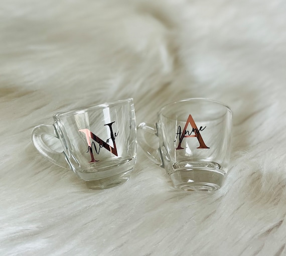Personalized Espresso Cup, Bachelorette Party, Custom Espresso Cup Glass,  Bridal Party Gift, Bridal Party Gift, Gifts, Drinking Favors 