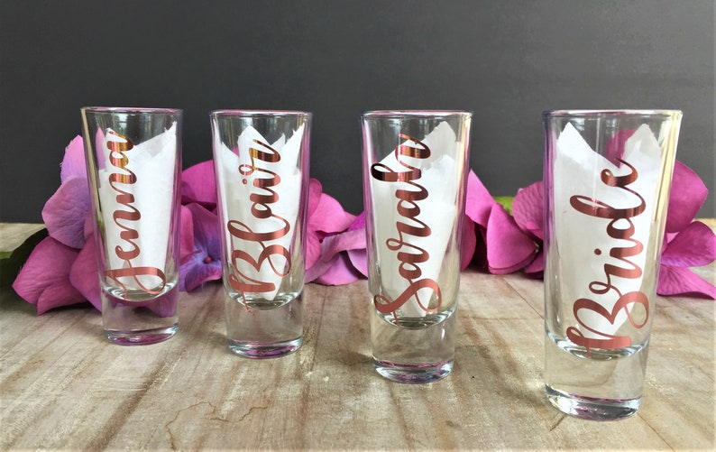 Personalized Shot Glasses Bachelorette Party Custom Shot Etsy