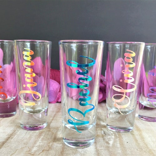 Custom Shot Glass Shots and Kisses Wedding Shot Glasses Etsy