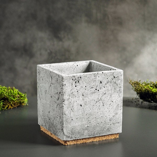 Square Concrete Planter | Concrete Decor | Succulents Pot | Plant Pot