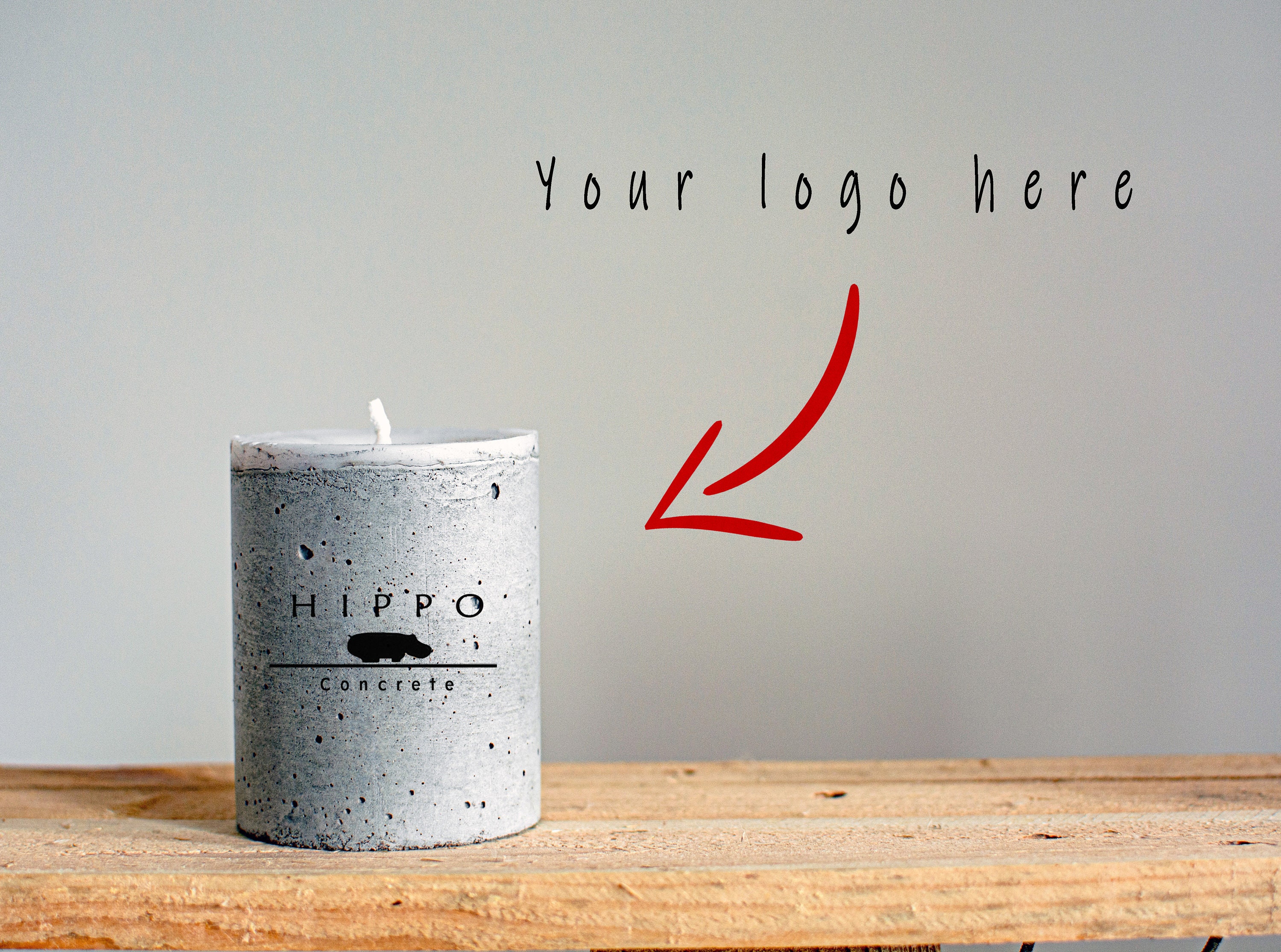 Personalized Concrete Exclusive Candles Designer Pillar Candle Custom