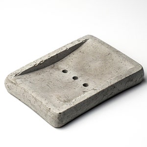 Grey Concrete Soap Dish - Bathroom Accessory - Original Decor