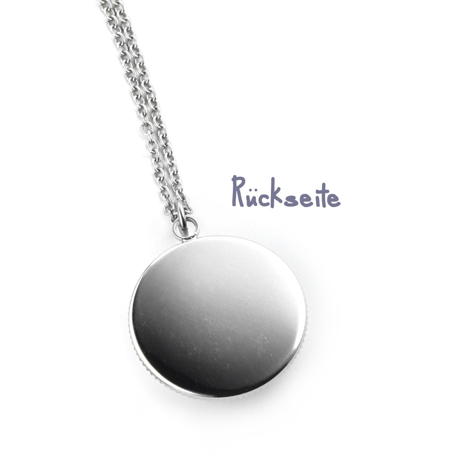 SCHMUCKZUCKER Edelstahl Kette mit großem Anhänger Spruch Motiv Etsy.de
