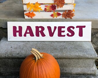 Wooden Harvest Sign