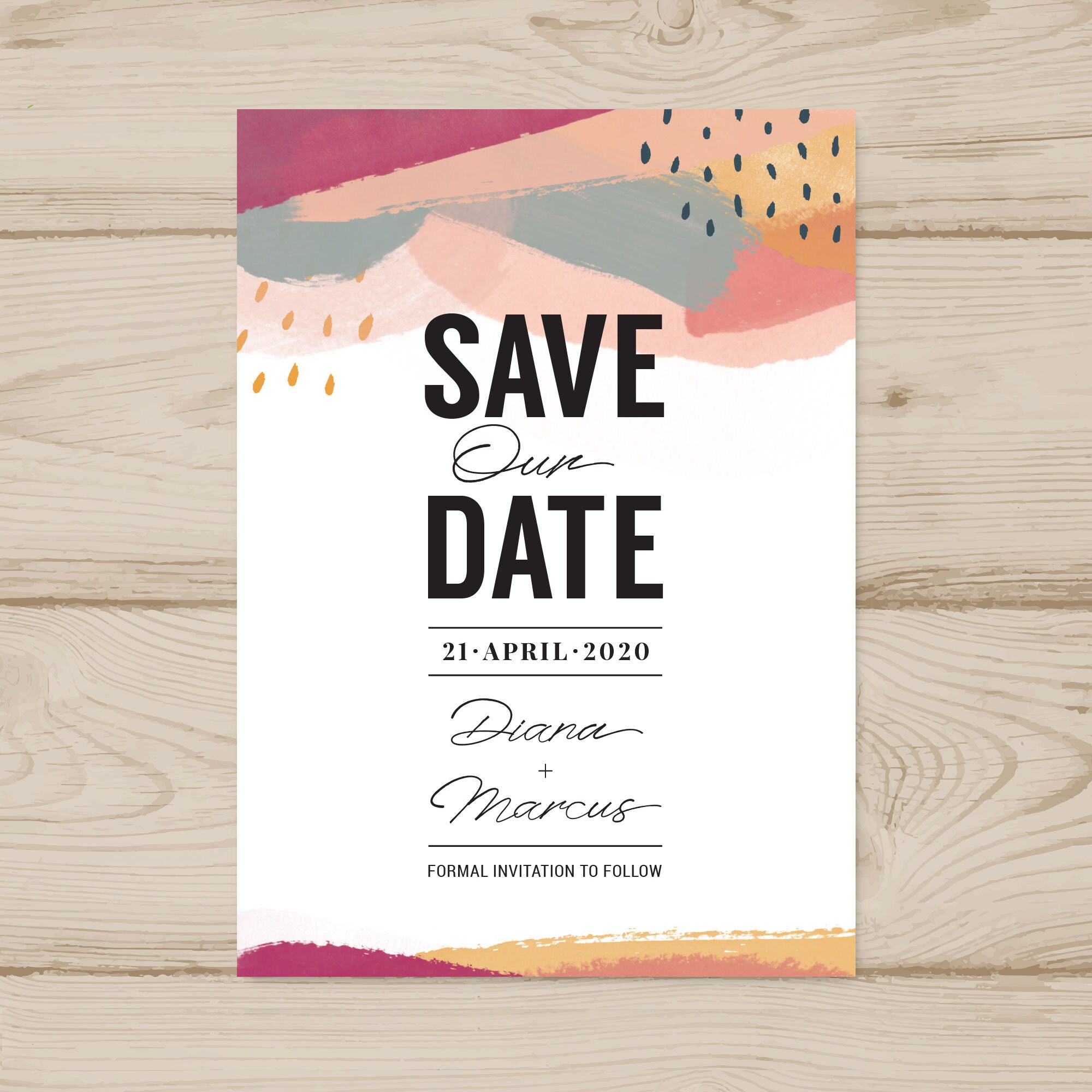 Save the Date Wedding Invitation Printable | Etsy